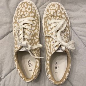 Like New leopard print J Crew sneakers 8.5